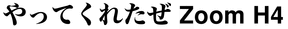 やってくれたぜ Zoom H4